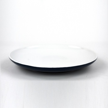 Bester Preis Round Ceramic Restaurant Blauer runder Teller