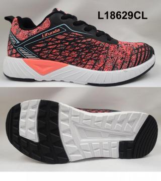 Lady double color flyknit shoes