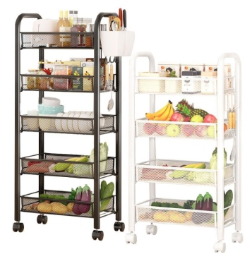 Chariot de roulement à cadre en métal pour la cuisine et le rangement du salon