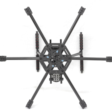 Custom Six-Axis Carbon Fiber UAV Folding Frame for Industrial Use