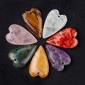 Gemstone 25x40mm Love Heart Pendant for DIY Making Jewelry