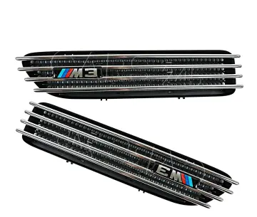 M3 Style ABS Matt Black Side Vent Fender for E46/E90 M3 - Replacement Side Grill 51132694607