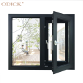 Double tempered glass screen casement window