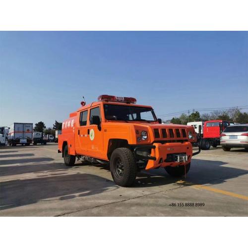 Camión de bomberos de doble hilera 4x4 4x4 con tracción total