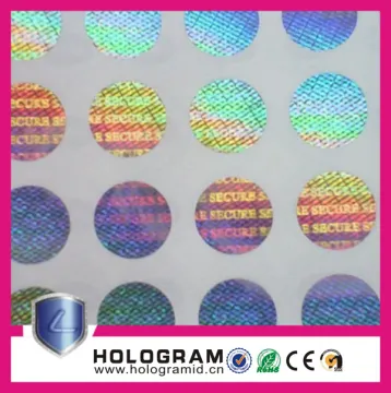 Anti-fake PET laser hologram labels