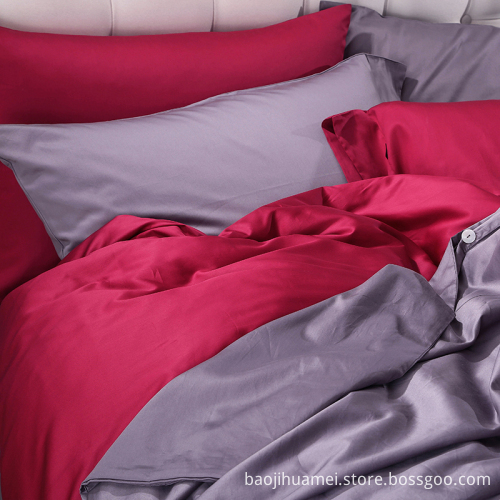 Cherry Red 4 PCS 100% Egyptian Cotton Bedding Sets
