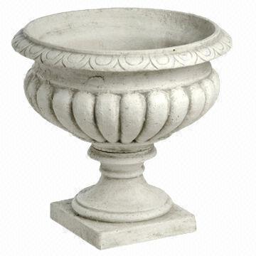 Hand-carved Large Outdoor Classic Round Sandstone Flowerpot