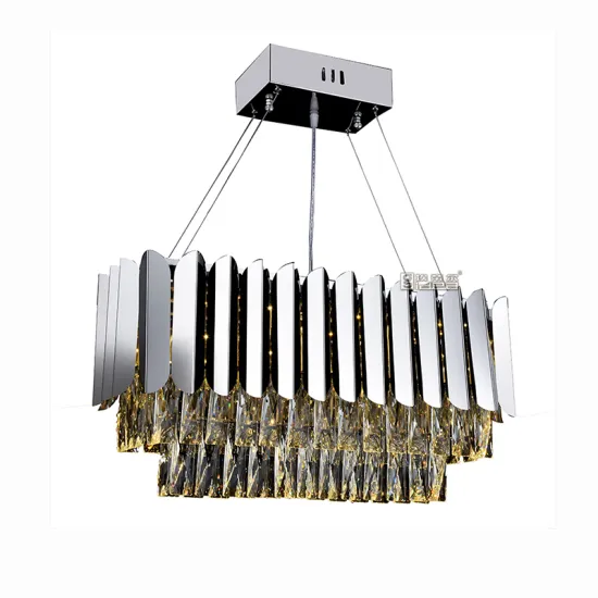 Stainless steel and K9 crystal chandelier