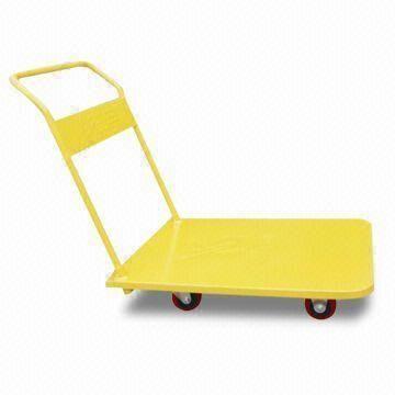 Hand Cart in Yellow, Measures 80 x 60cm, Made of Steel Material, with Benyu Logo