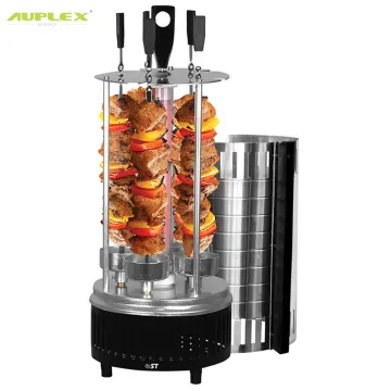 Easily Cleaned Stainless Steel Rotary Barbecue Manufacturers Skewers Grill Bbq