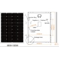 Monokristallin fotovoltaisk PV -solmodul 95W solpanel