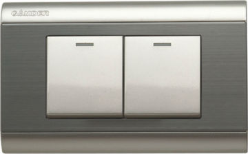 C9 Stainless metalbase 2 gang swith
