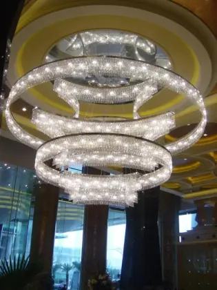 Baccarat K9 crystal stainless steel led chandelier light