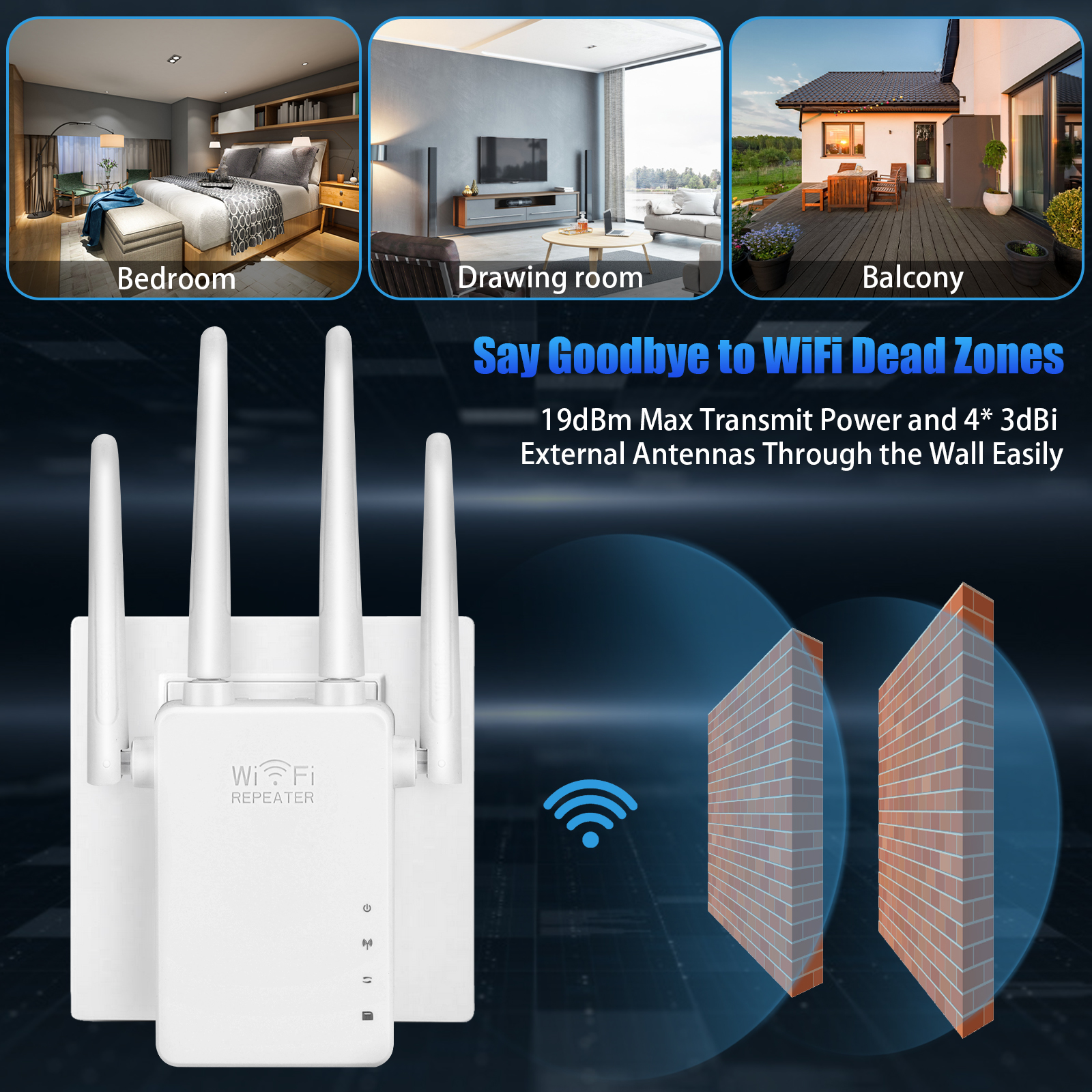 Wireless WiFi Repeater Network Range Extender