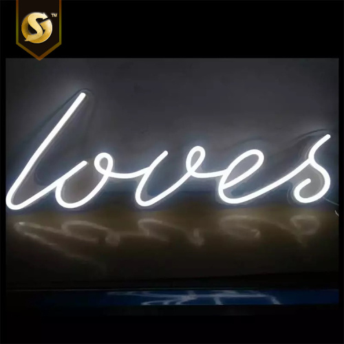 Letras LED de metal deslizante iluminadas em aço inoxidável