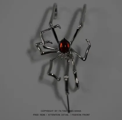 Alloy spider jewel stud earrings