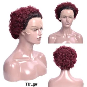Pixie Cut Human Hair Wig Vendors, wholesale Peruvian Short Bob Wigs Human Hair Lace Front Virgin Curly Hair Wigs For Black Women