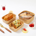 Biodegradable Kraft Paper Rectangular Food Container