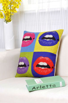 SEXY LIPS, Cotton & Linen Cushion Covers, Sofa Pillow Cases, Pillow Covers 45x45cm, Wholesales & Retails