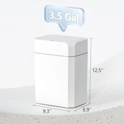 Non-Contact Smart Trash Can - Automatic Sensing Steel Metal Trash Can for Home and Kitchen