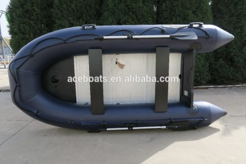 High quality 5m PVC material inflatable dinghy boat with outboard motor !