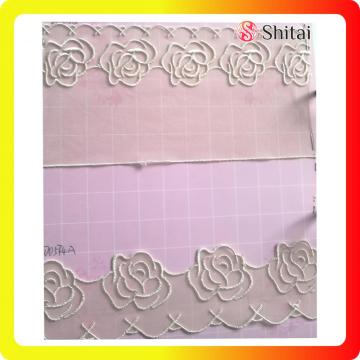 Fashion flower embroidery tulle fabric