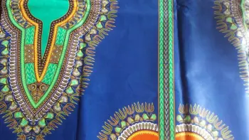 Veritable African Real Wax Cotton Fabric Block with Shining Finished Process