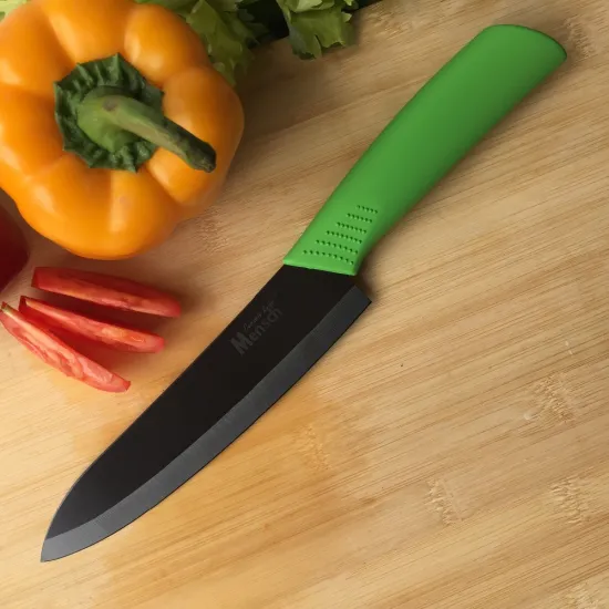 2016 Hot New Selling Black zirconia ceramic knife with TPR handle