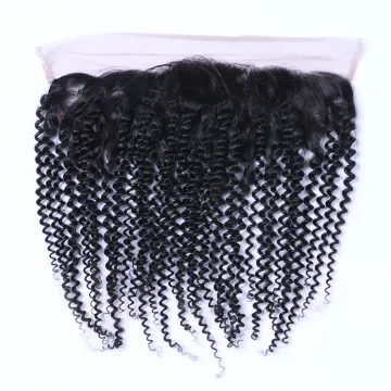 Lace Closure kinky curly 13x4 Lace Closure Human hair cambodian hair HD transparent lace hair extension