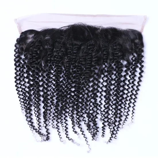 Lace Closure kinky curly 13x4 Lace Closure Human hair cambodian hair HD transparent lace hair extension