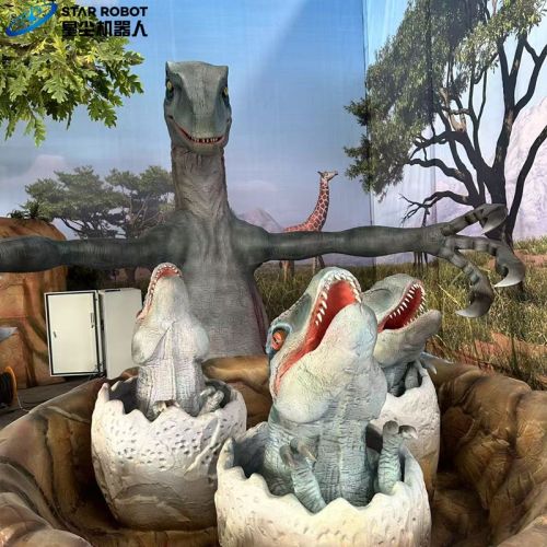 Permainan lemparan bola bermain bola dengan velociraptor