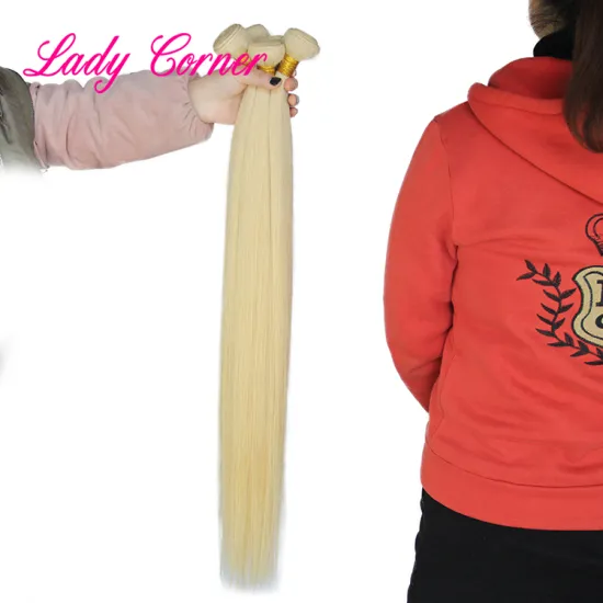 Best quality Russian 613 blonde virgin human hair bundles vendor extensions unprocessed with 613 frontal closure