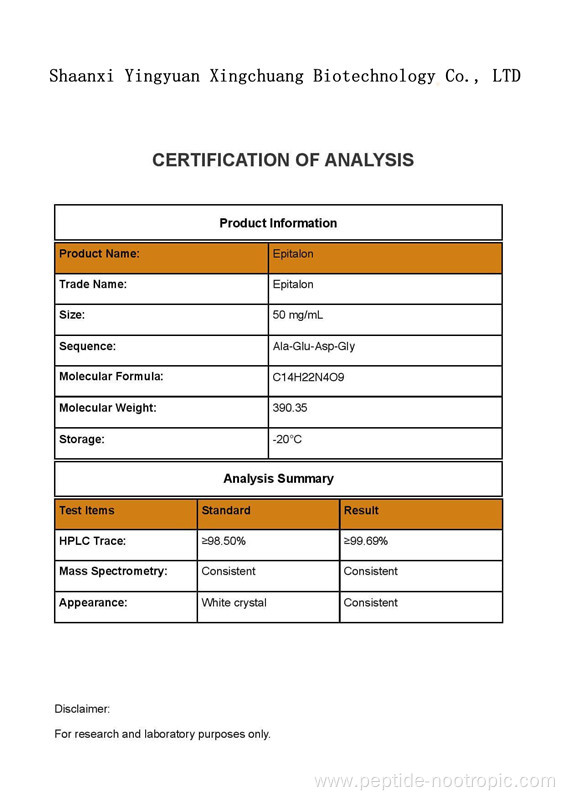 sell Grade Epithalon Epitalon Cas 307297-39-8