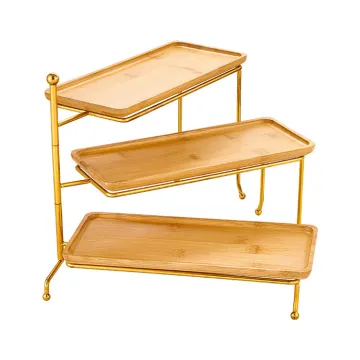 Wholesale Porcelain Rotating 3 Tier Cake Stand for Birthday Cake Display