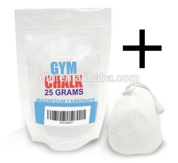 25 Gram (0.88 oz) Bag of Loose Gym Chalk, and 65g Chalk Ball Combo