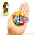 Dés de Pâques Bescon dés polyédriques 7pcs RPG ensemble en verre Jar, jeu de dés RPG d4 d6 d8 d10 d12 d20 d Ensemble de 7 dés de Pâques-DnD dés