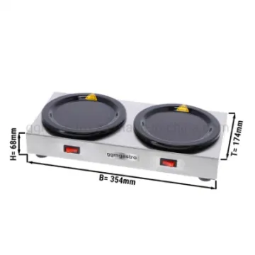 Double Coffee Pot Warmer Durable Hot Plate Warmer for Coffee