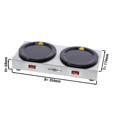 Double Coffee Pot Warmer Durable Hot Plate Warmer for Coffee