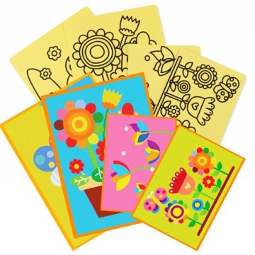 A4 and A5 size high quality sand art paper cards for kids DIY craft activities