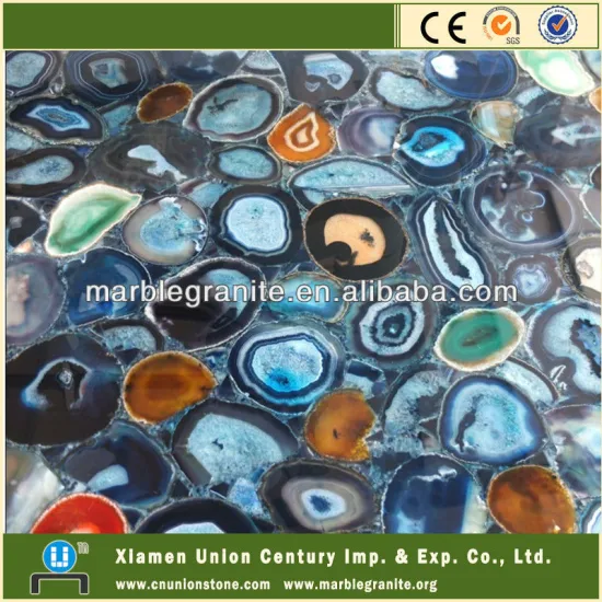 Artificial colorful onyx bar top