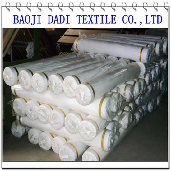 Low price poly cotton white fabric