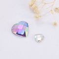 Assorted solid transparent color flat acrylic heart stones