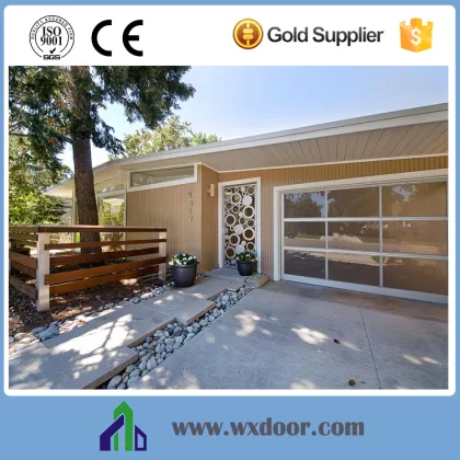 Automatic Phone Control Sectional Glazed Garage Door Full View Garage Door