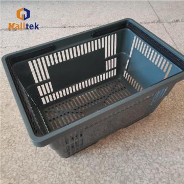 Supermarket Durable Plastic Handle Shopping Basket