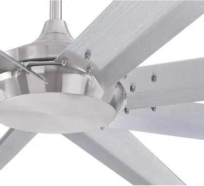 Modern Brushed Nickel Industrial Ceiling Fan - 100 Inch 6 Blade Big Ceiling Fans Prices