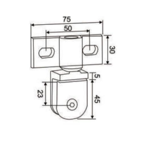 Shower Door Shaft Glass Shower Door Flat shaft Factory