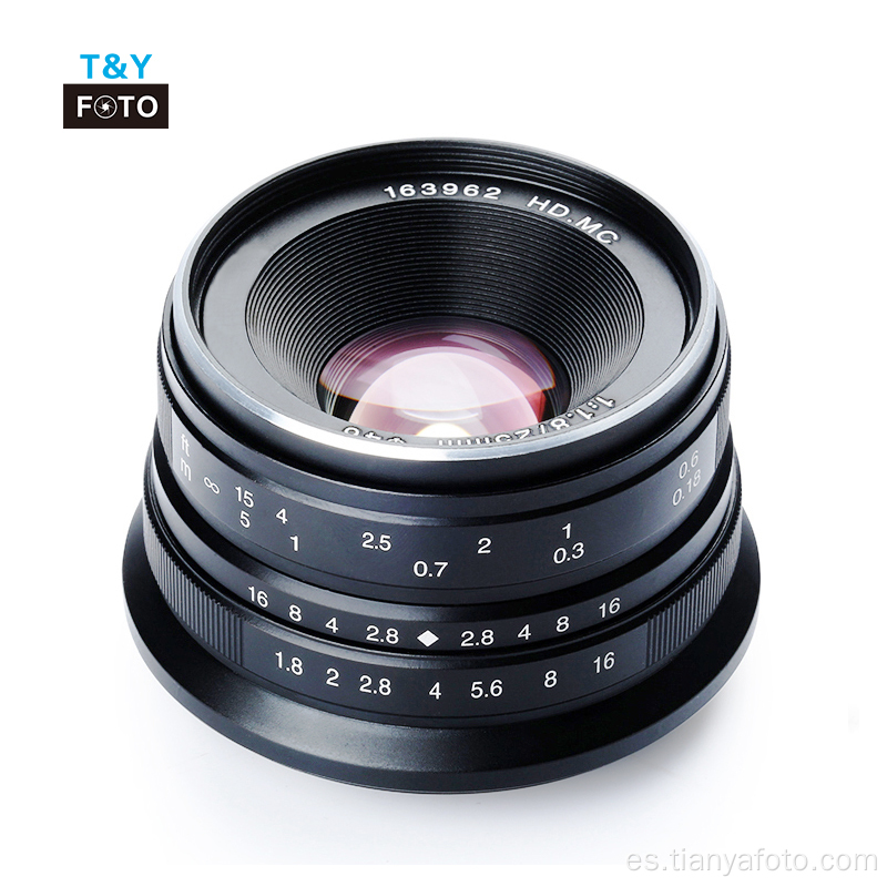 Lente de cámara totalmente manual f1.8 / 25 mm