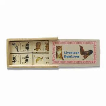 Domino Chess with 7.5 x 3.5cm Block Size, Made of Poplar and MDF or Solid Wood