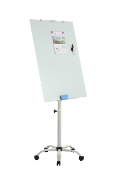 Magnetic Adjustable Mobile Glass Flipchart Easel