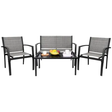 Outdoor Backyard Garden 4-Piece Conversation Set Furniture
